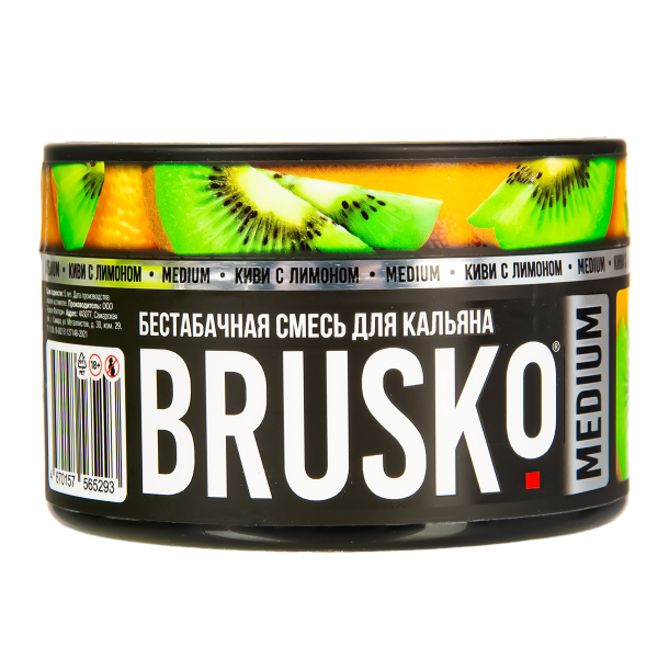 Бестабачная смесь Brusko Medium Киви С Лимоном 250 грамм в Магадане