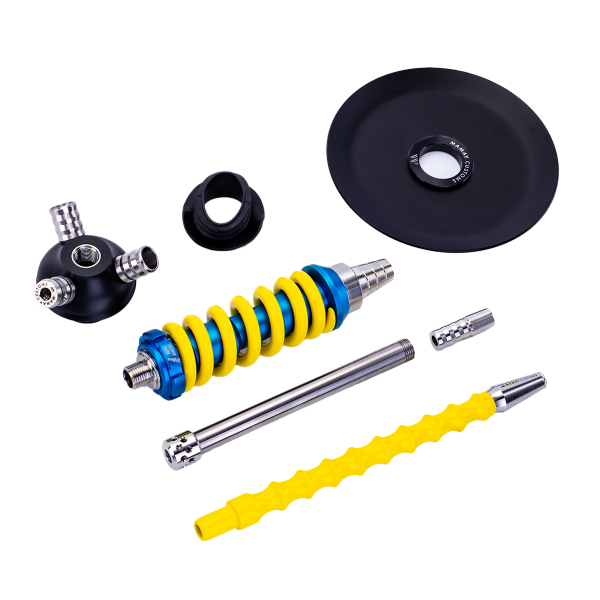 Кальян Mamay Customs Coilover Micro Сине Жёлтый в Магадане