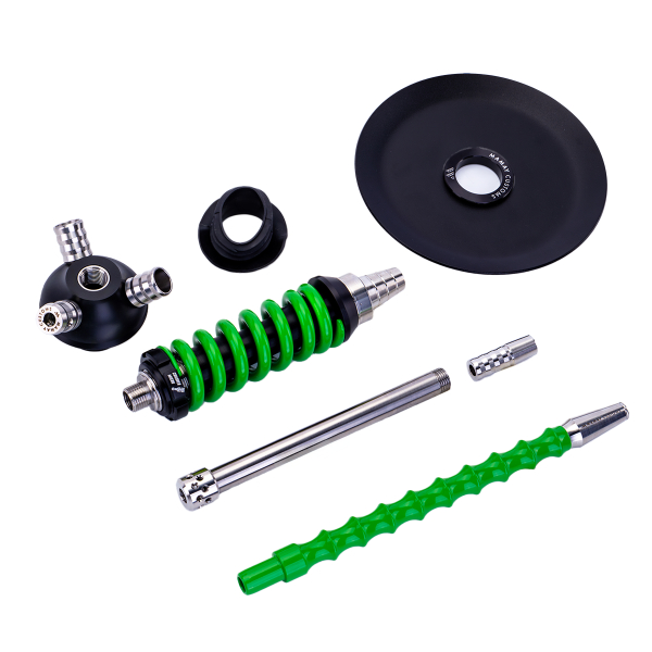 Кальян Mamay Customs Coilover Micro Чёрно Зелёный в Магадане