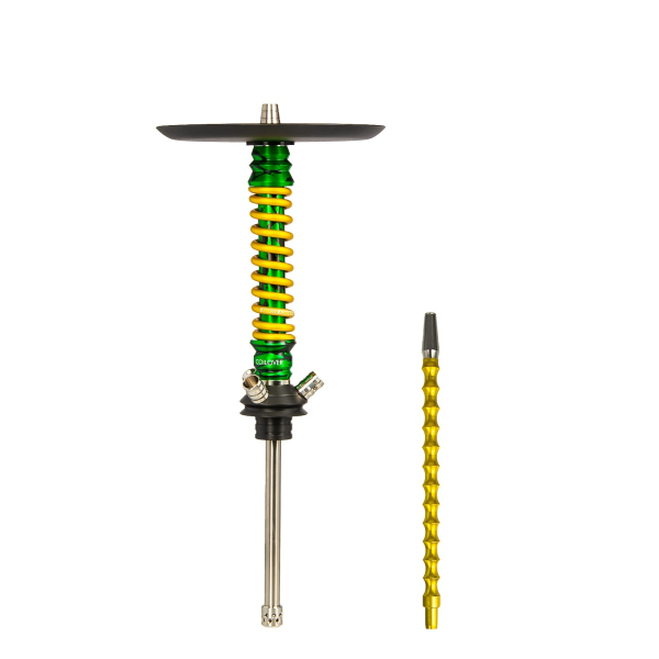 Кальян Mamay Customs Coilovers Mini Зелёный Сплеш Золотой в Магадане