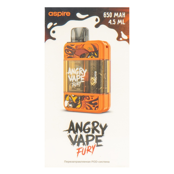 POD-система Brusko Angry Vape Fury 650 Mah Оранжевый в Магадане