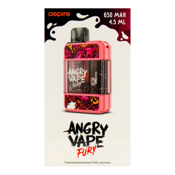 POD-система Brusko Angry Vape Fury 650 Mah Розовый в Магадане
