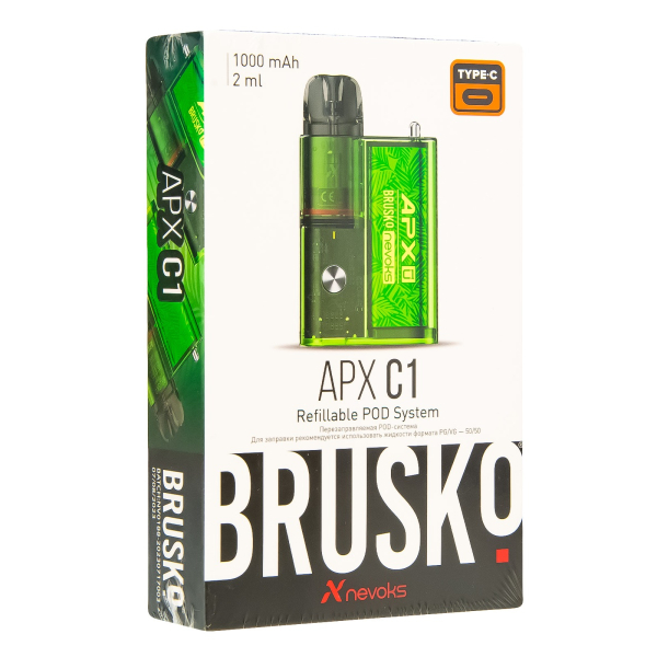 POD-система Brusko Apx C1 Зелёный Папоротник в Магадане