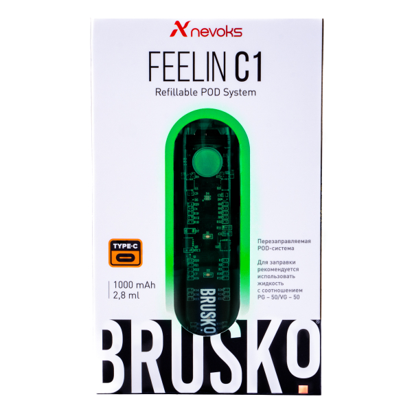 POD-система Brusko Feelin C1 Зеленый в Магадане