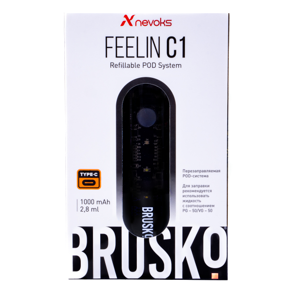POD-система Brusko Feelin C1 Черный в Магадане