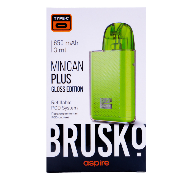 POD-система Brusko Minican Plus Gloss Edition Зелёный в Магадане