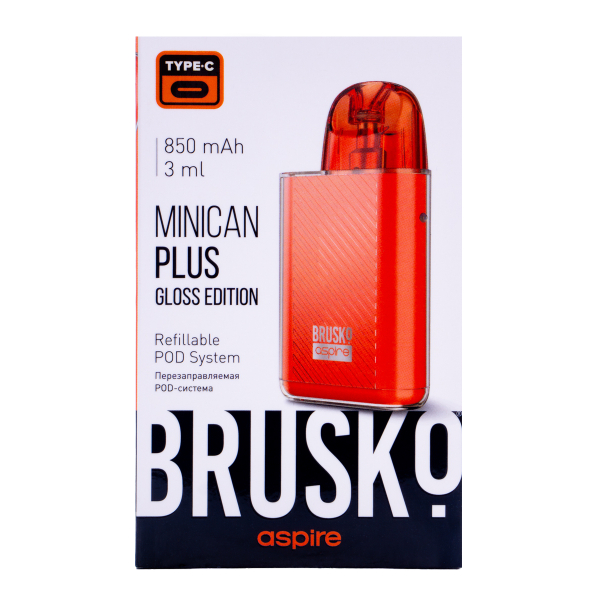 POD-система Brusko Minican Plus Gloss Edition Красный в Магадане