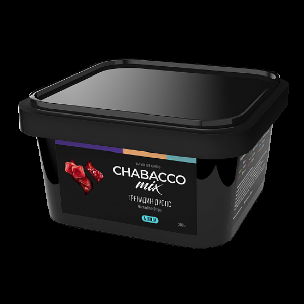 Бестабачная смесь Chabacco Mix Grenadine Drops Гренадин Дропс  Medium 200 грамм в Магадане