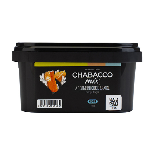 Бестабачная смесь Chabacco Mix Orange Dragee Апельсиновое Драже  Medium 200 грамм в Магадане