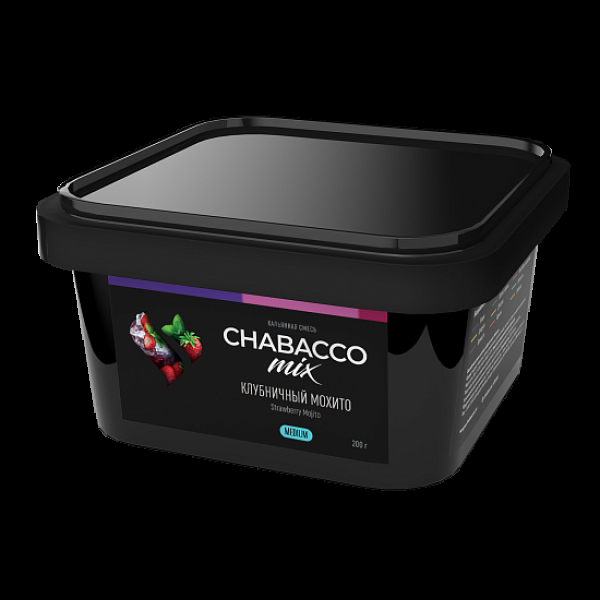 Бестабачная смесь Chabacco Mix Strawberry Mojito Клубничный Мохито  Medium 200 грамм в Магадане