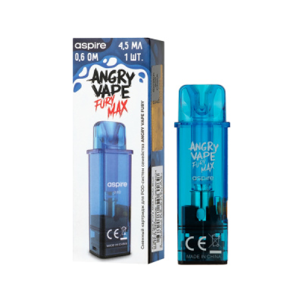 Картридж Angry Vape Fury Max Синий 45 мл 0.6 Ом ( 1 шт.) в Магадане