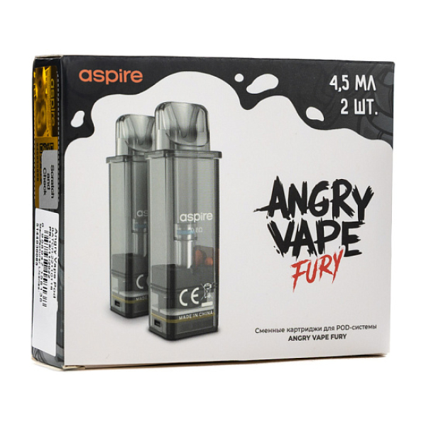 Картридж Angry Vape Fury 45 мл 0.8 Ом ( 2 шт.) в Магадане