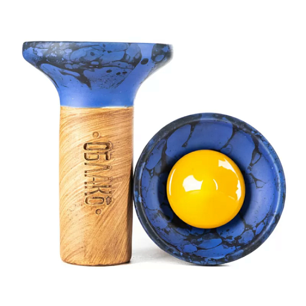 Чаша Облако Flow Yellow On Blue Black Marble в Магадане
