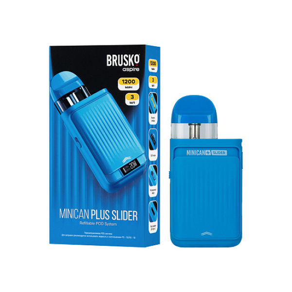POD-система Brusko Minican      Plus Slider Синий в Магадане