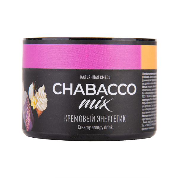 Бестабачная смесь Chabacco Mix Medium Creamy Energy Drink 40 грамм в Магадане