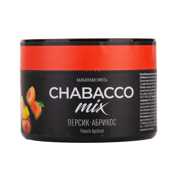 Бестабачная смесь Chabacco Mix Medium Peach Apricot 40 грамм в Магадане