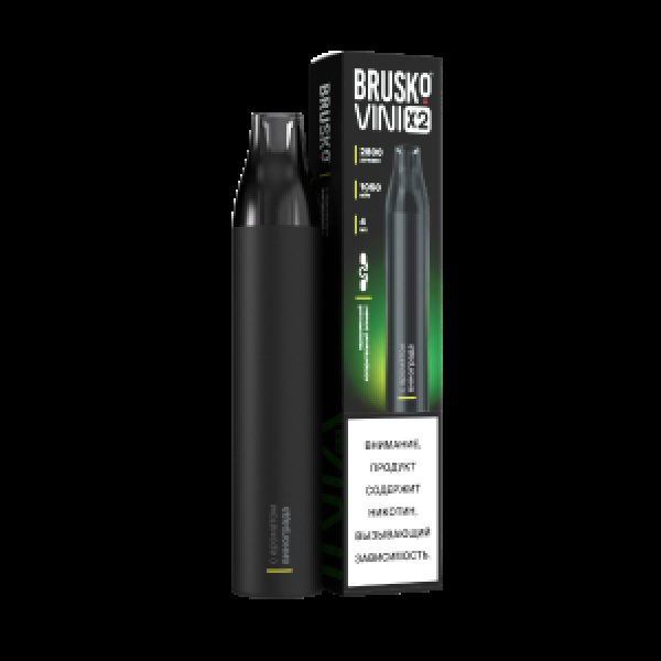Электронка Brusko Vini X2 Виноград 2800 затяжек в Магадане
