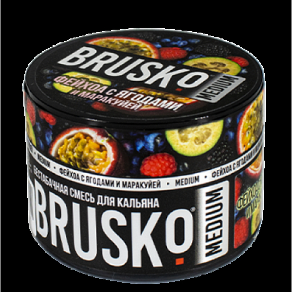 Бестабачная смесь Brusko Zero Фейхоа С Ягодами И Маракуйей 50 грамм в Магадане