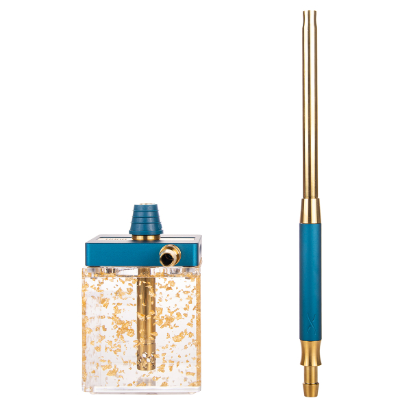 Кальян Hoob Subatom Marine Blue X Gold | Cube Mini Gold в Магадане