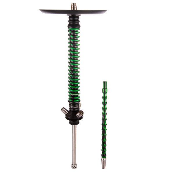 Кальян Mamay Customs Coilover Большой  Черный Зелёный Сплеш в Магадане