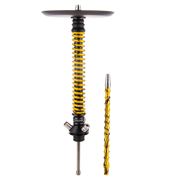Кальян Mamay Customs Coilover Большой  Чёрный Золотой Сплеш в Магадане