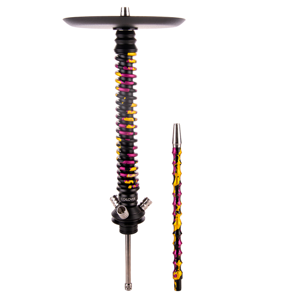 Кальян Mamay Customs Coilover Большой   Чёрный Пурпурный/золотой Камуфляж в Магадане