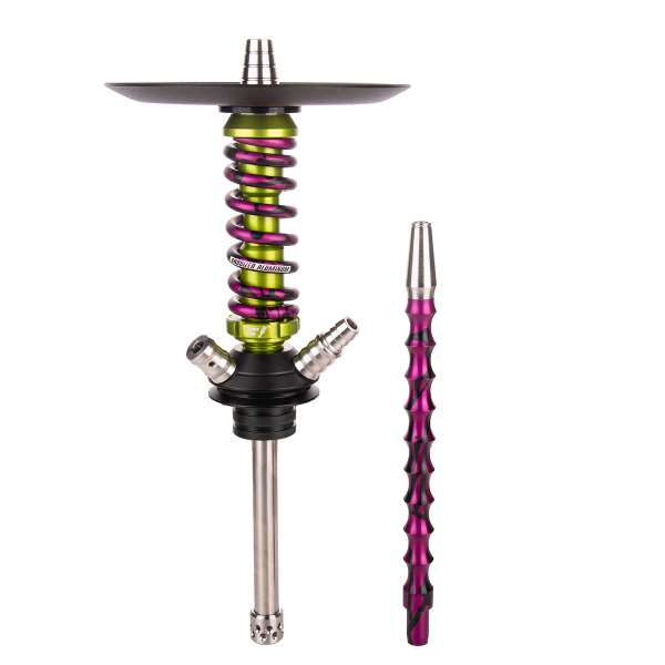 Кальян Mamay Customs Coilover Micro   Салатовый Сплеш Пурпурный в Магадане