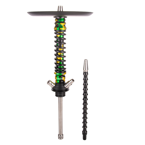 Кальян Mamay Customs Coilover Mini   Зелёный/золотой Камуфляж Черный в Магадане