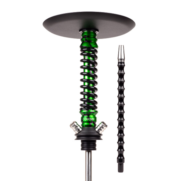 Кальян Mamay Customs Coilovers Mini Anod Green Splash Черный Глянец в Магадане