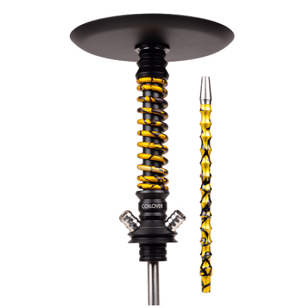 Кальян Mamay Customs Coilovers Mini Anod Черный Матовый Gold Splash в Магадане