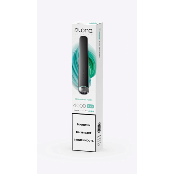 Электронка Plonq Plus Pro Black Перечная Мята 4000 затяжек в Магадане