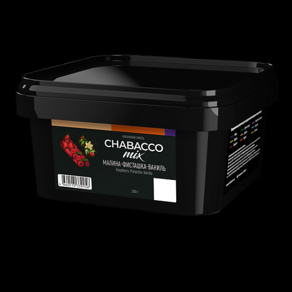 Бестабачная смесь Chabacco Mix Raspberry Pistachio Vanilla Малина Фисташка Ваниль Medium 200 грамм в Магадане